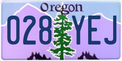 OR license plate 028YEJ