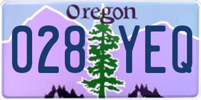 OR license plate 028YEQ