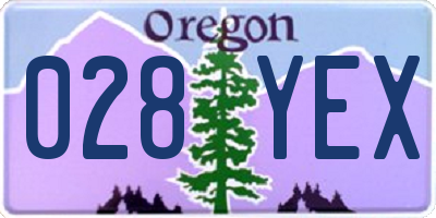 OR license plate 028YEX