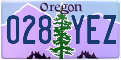 OR license plate 028YEZ
