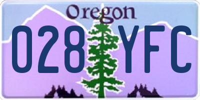 OR license plate 028YFC