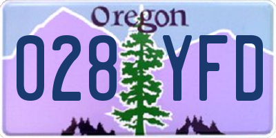 OR license plate 028YFD