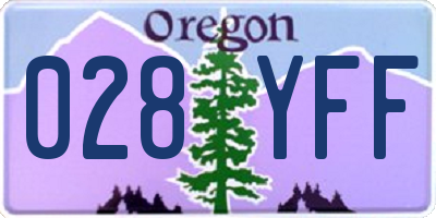 OR license plate 028YFF