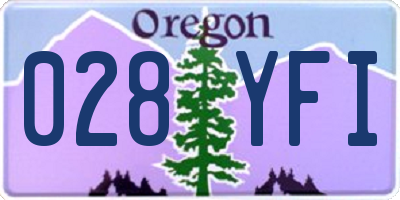 OR license plate 028YFI