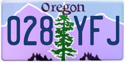 OR license plate 028YFJ