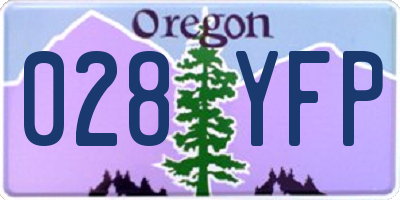 OR license plate 028YFP