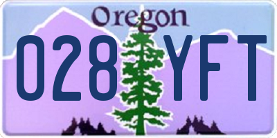 OR license plate 028YFT