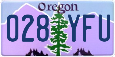 OR license plate 028YFU