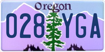 OR license plate 028YGA