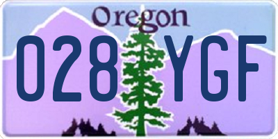 OR license plate 028YGF