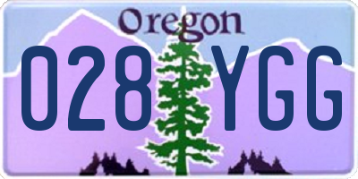 OR license plate 028YGG