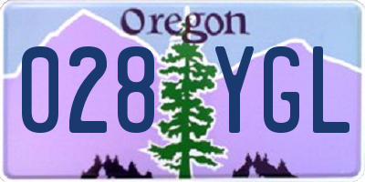 OR license plate 028YGL
