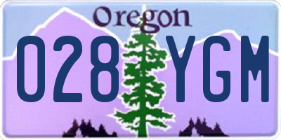 OR license plate 028YGM