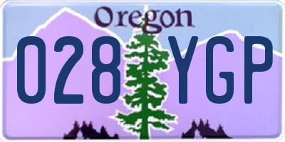 OR license plate 028YGP