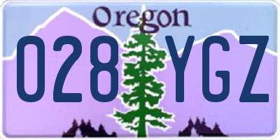 OR license plate 028YGZ