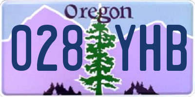 OR license plate 028YHB