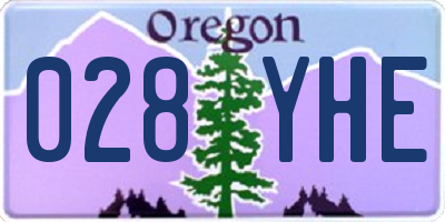 OR license plate 028YHE