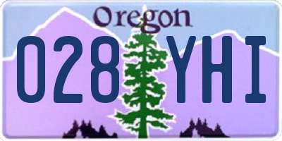 OR license plate 028YHI
