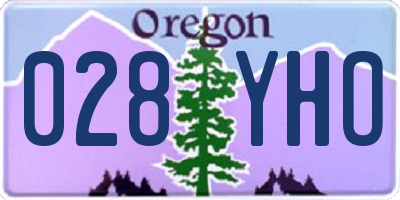 OR license plate 028YHO