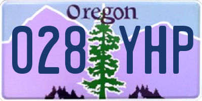 OR license plate 028YHP