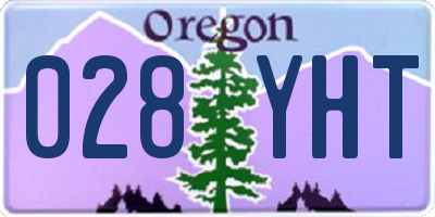 OR license plate 028YHT