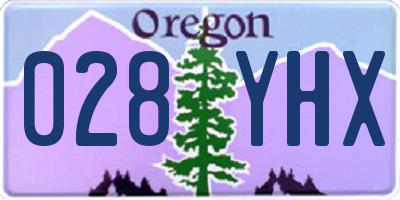 OR license plate 028YHX