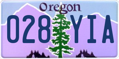 OR license plate 028YIA