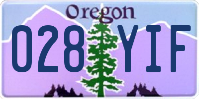 OR license plate 028YIF