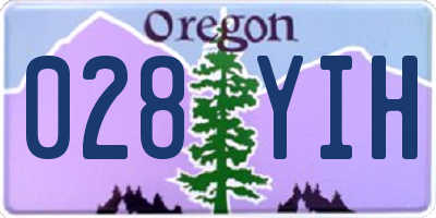 OR license plate 028YIH