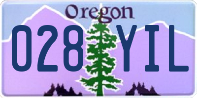 OR license plate 028YIL