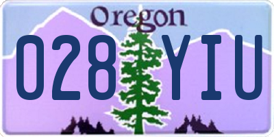 OR license plate 028YIU