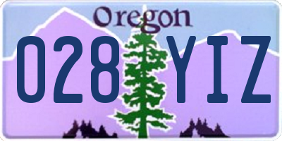 OR license plate 028YIZ
