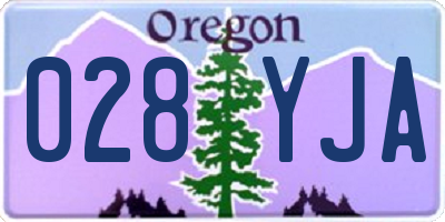 OR license plate 028YJA