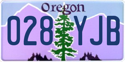 OR license plate 028YJB