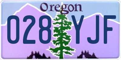 OR license plate 028YJF