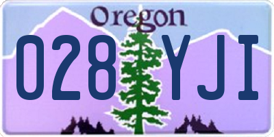OR license plate 028YJI