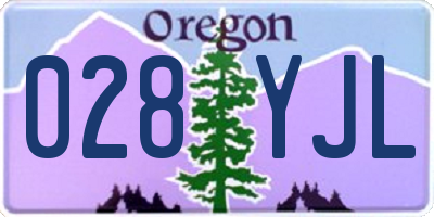 OR license plate 028YJL
