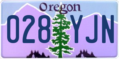 OR license plate 028YJN