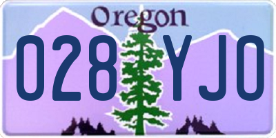 OR license plate 028YJO