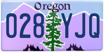 OR license plate 028YJQ
