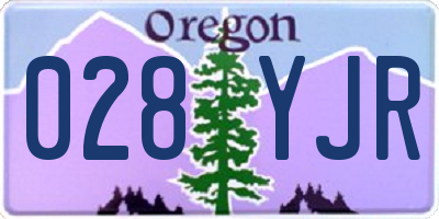 OR license plate 028YJR