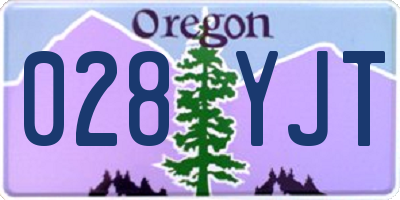 OR license plate 028YJT