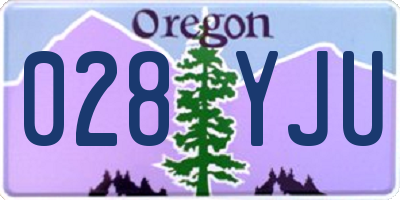 OR license plate 028YJU
