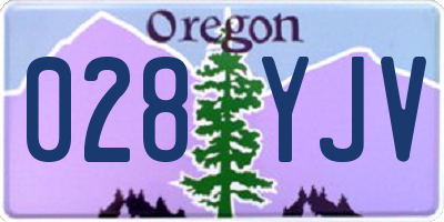 OR license plate 028YJV