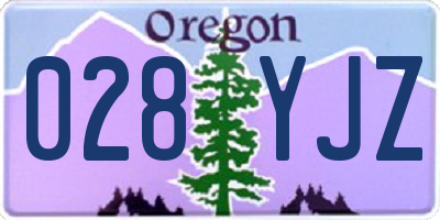 OR license plate 028YJZ