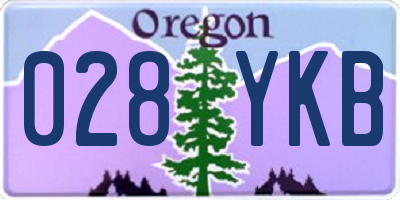 OR license plate 028YKB