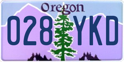 OR license plate 028YKD