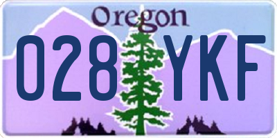 OR license plate 028YKF