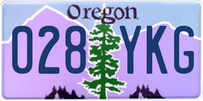 OR license plate 028YKG
