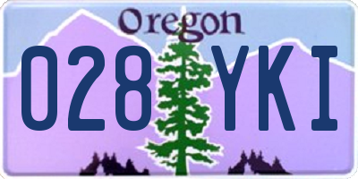 OR license plate 028YKI